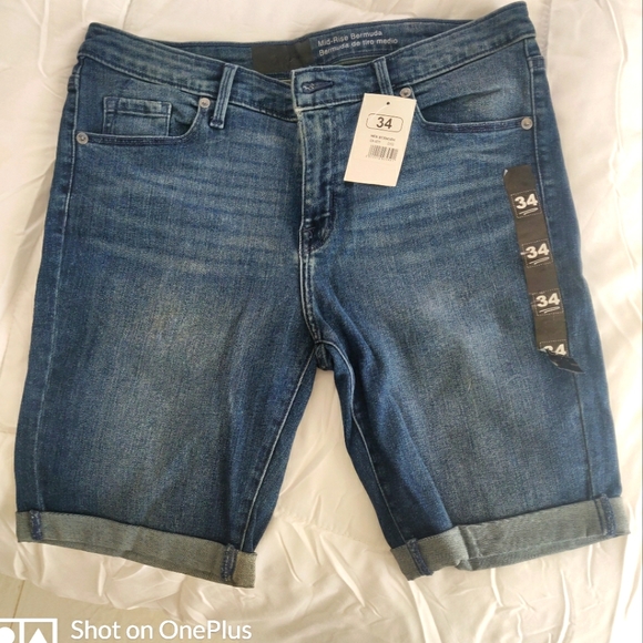 New Men's Blue Jeans shorts 34